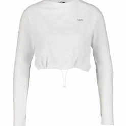 define cropped adjustable long sleeve white