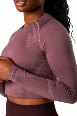 impact seamless ls crop top