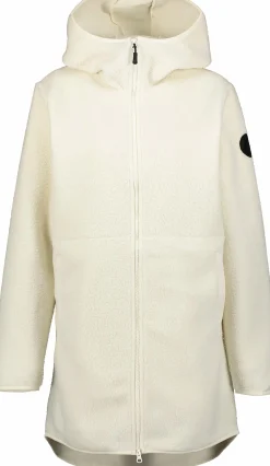 long pile hood, lang fleecejakke, dame