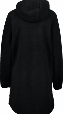 long pile hood, lang fleecejakke, dame