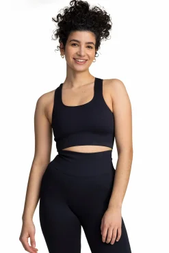 ribbed seamless bra w