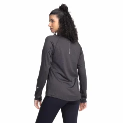 run half zip, langermet treningstrøye, dame